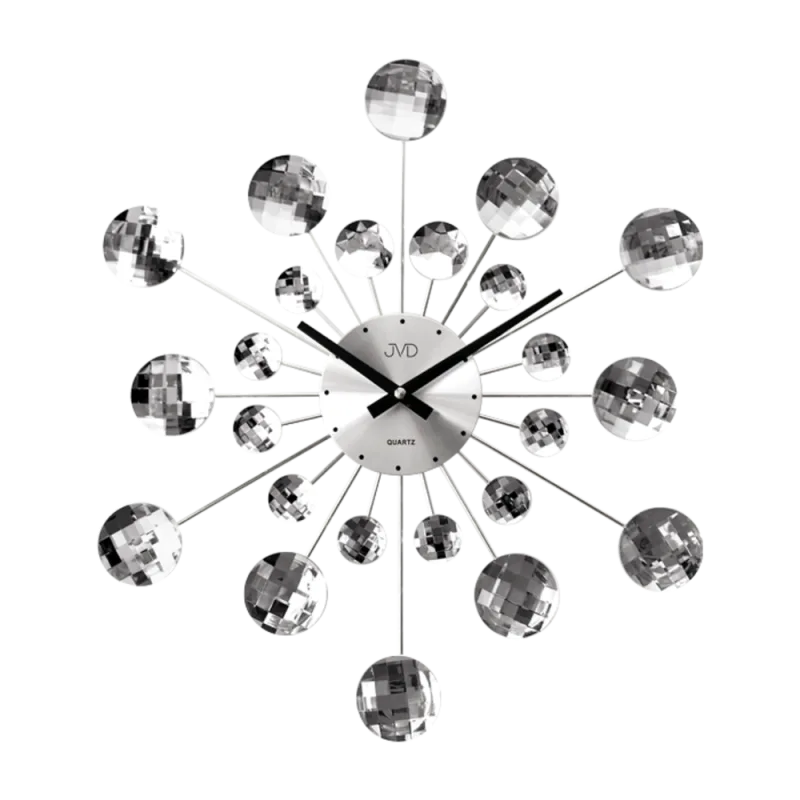 JVD Designové paprskovité skleněné-kovové hodiny JVD HT464.2