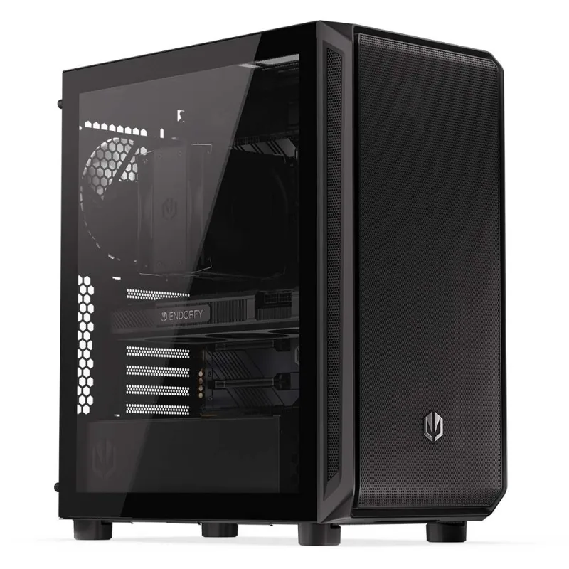 ENDORFY Case Arx 500 Air, Průhledná bočnice, ATX, 5x140mm, černá…