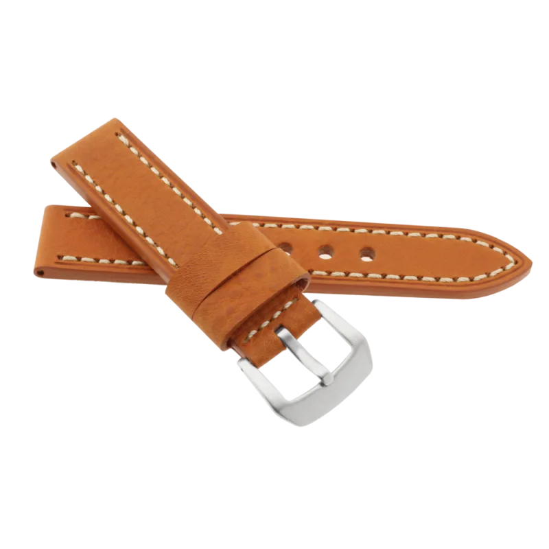 JVD Kožený unisex hnědý řemínek na hodinky R41210/22