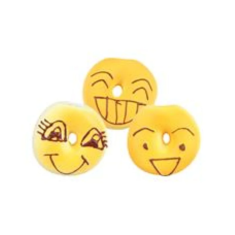 Bagel s obličejem, latexová hračka se zvukem 1ks/6cm