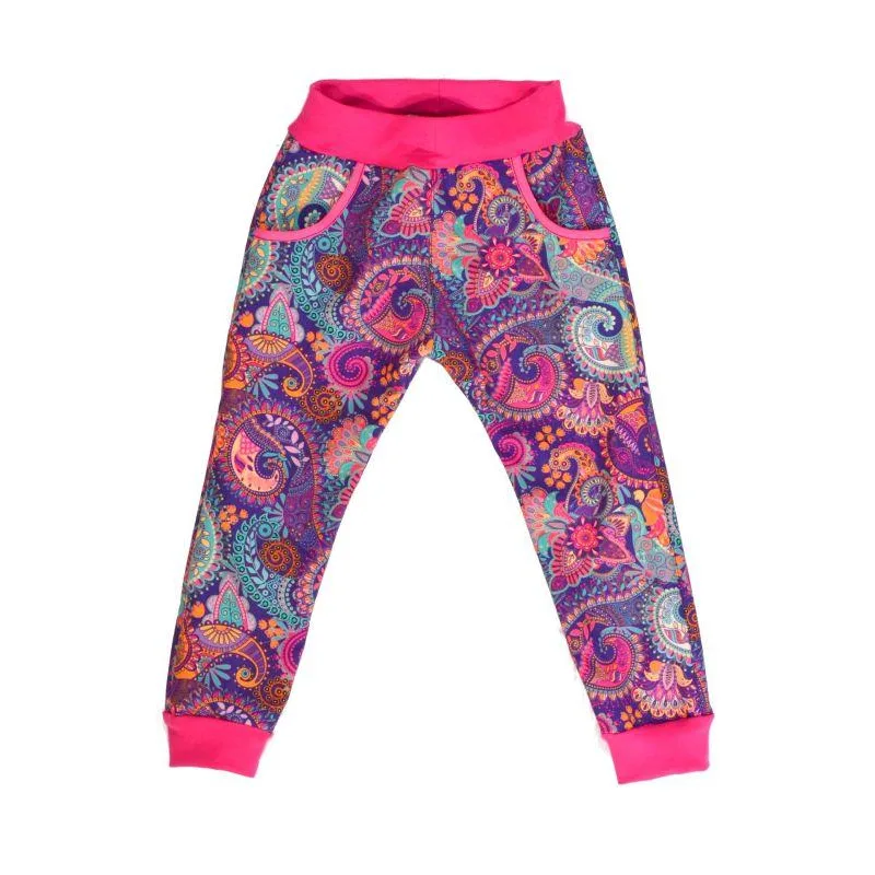 Detské nohavice softshellové ornamenty, veľ. 80-116