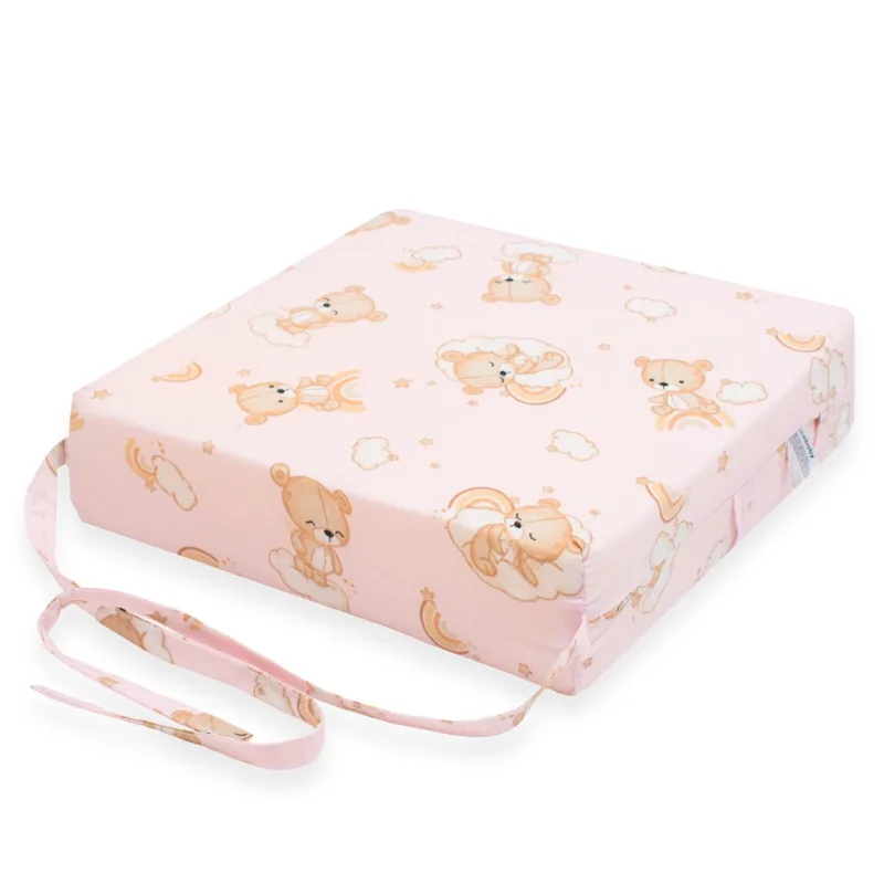 Detský podsedák na stoličku New Baby BASIC Bear pink