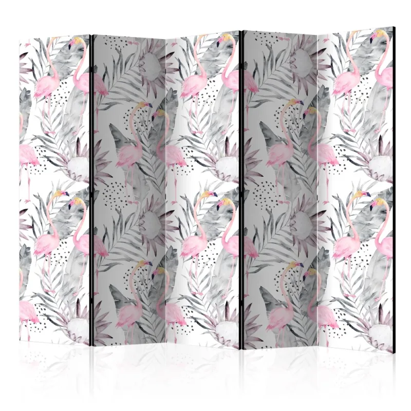 Artgeist Paraván - Flamingos and Twigs [Room Dividers]