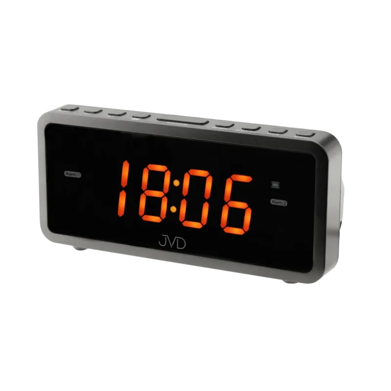 JVD Digitální budík do sítě s oranžovými LED svítícími čísly a vibracemi JVD SB701.1