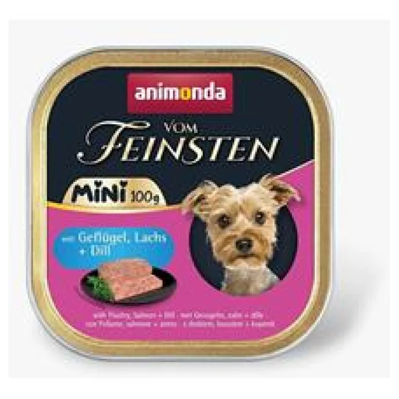 ANIMONDA paštika Vom Feinsten MINI - drůbeží, losos, kopr pro psy 100g