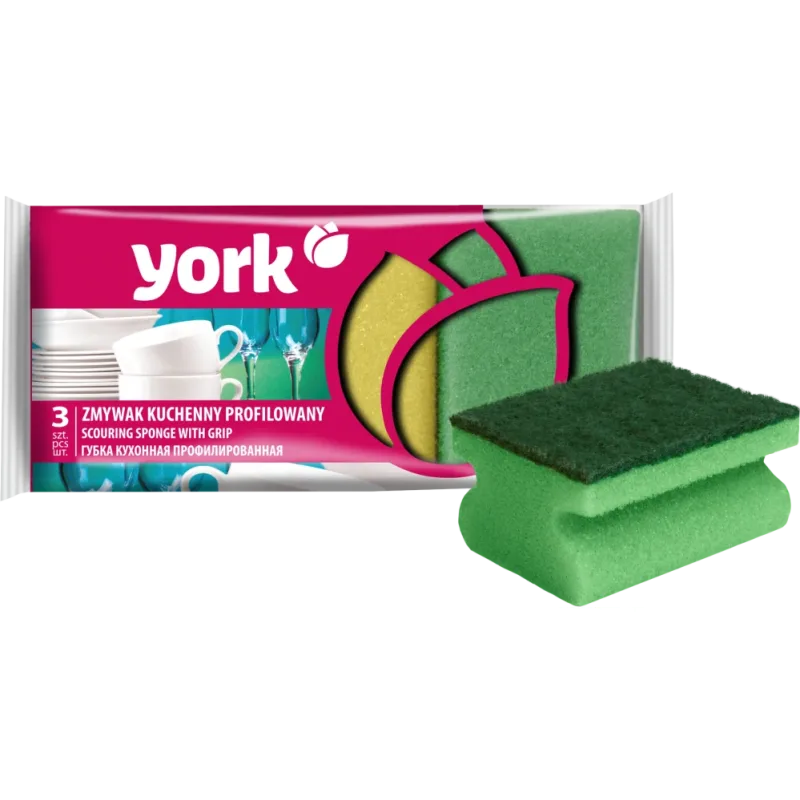 York Profil Kuchynská huba na riad farebná 3 ks