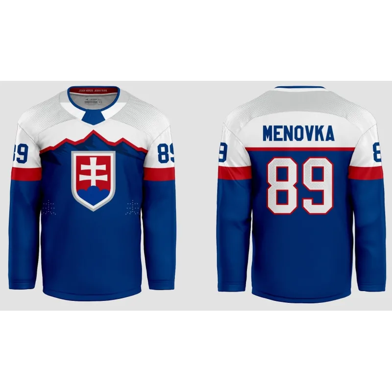Slovakia Slovensko hokejový dres modrý pánsky (2026) s vlastným menom a číslom