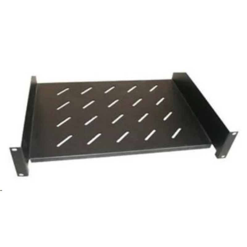 XtendLan 19" police s perforací 2U/ 280mm, nosnost 45kg, černá…