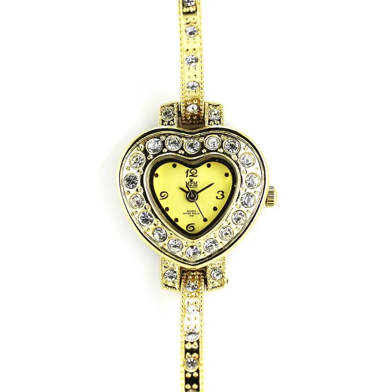 MPM Dámské hodinky ve tvaru srdce po obvodu zdobené zirkony W02M.10643 - A
