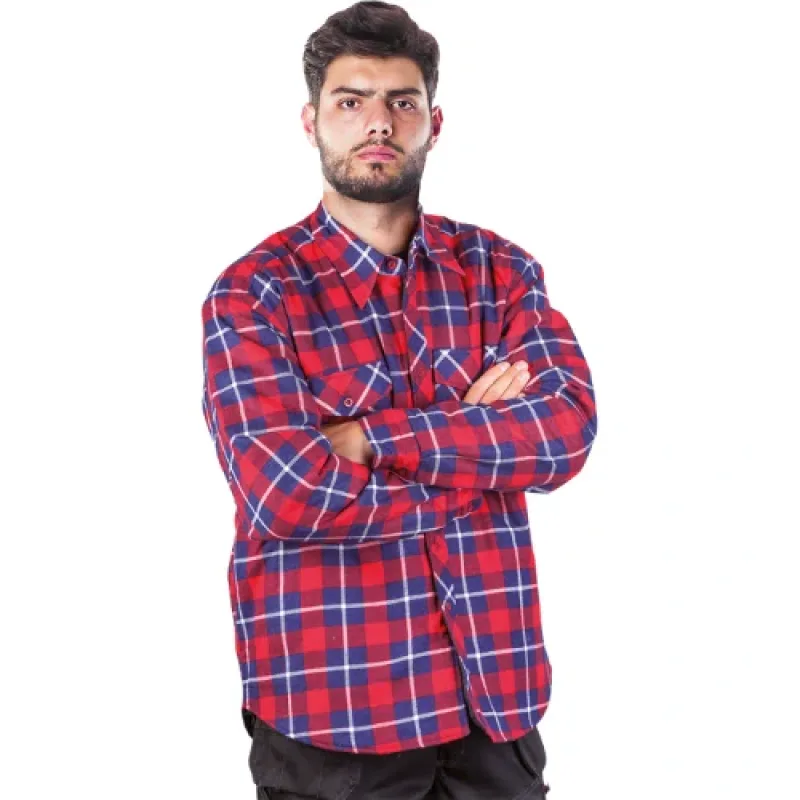 Reis KFWIN zimná flanelová košeľa red/blue