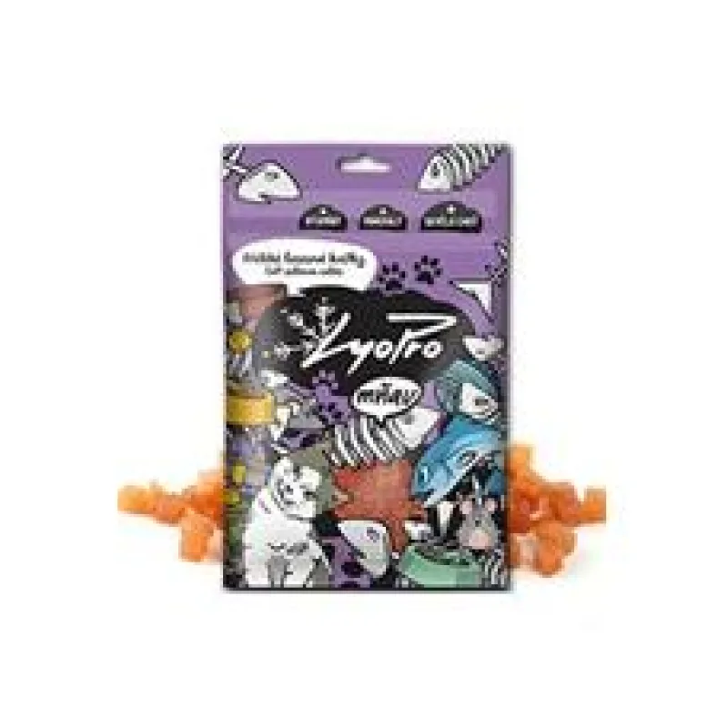 Lyopro mňau poch. sušené Měkké lososové kostky 70g 70g