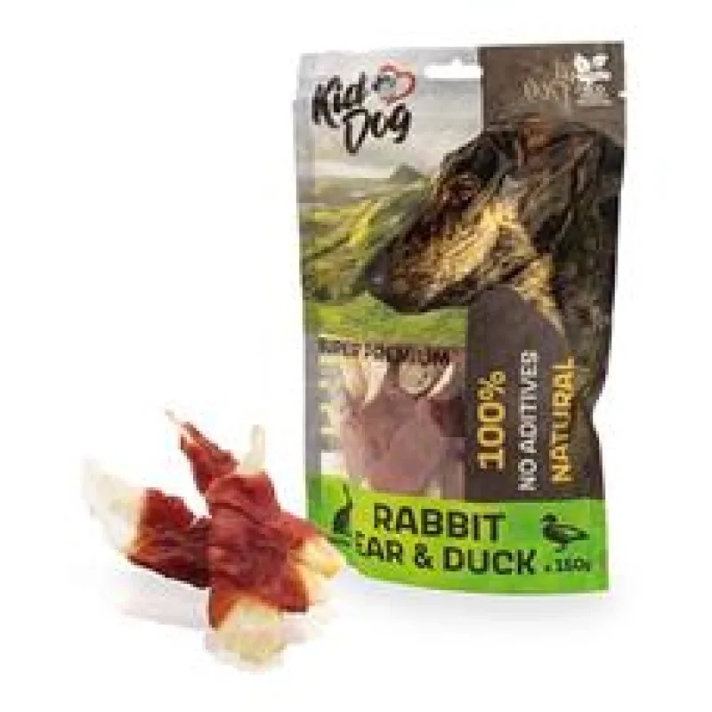KIDDOG SUPER PREMIUM 100% kachní prsa na králičím uchu 150g