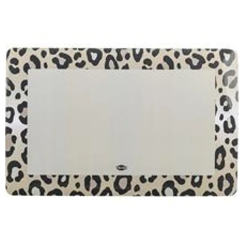 Prostírání pod misky LEO, 44 x 28 cm, šedá, hnědá/leopardí 1 ks