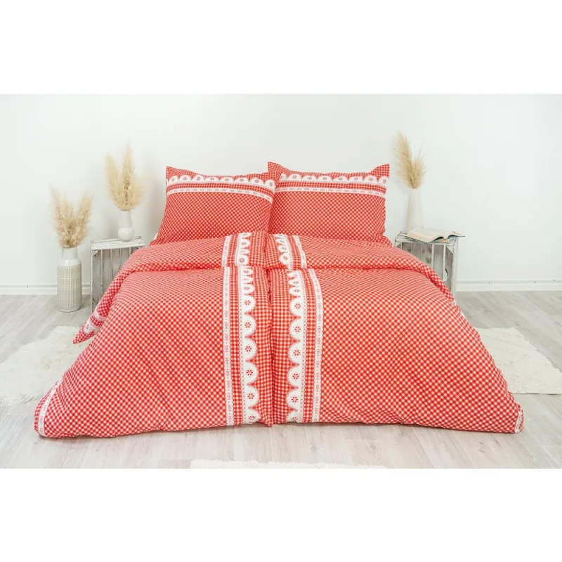 Stanex Luxusné obliečky 100% Bavlna babičkine údolie červené 140x200/70x90 cm