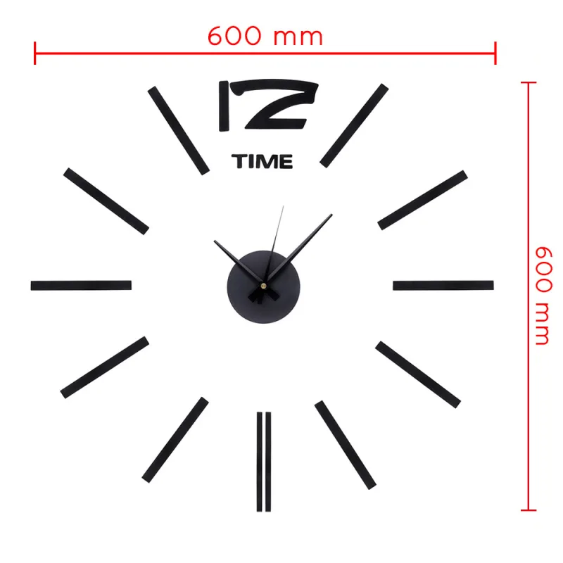 MPM Černé designové nalepovací hodiny MPM E01.3510