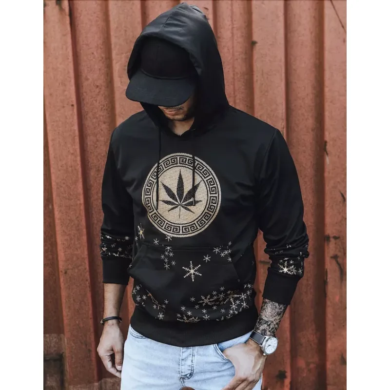 Dstreet mikina s kapucňou čierna BX5325 XL