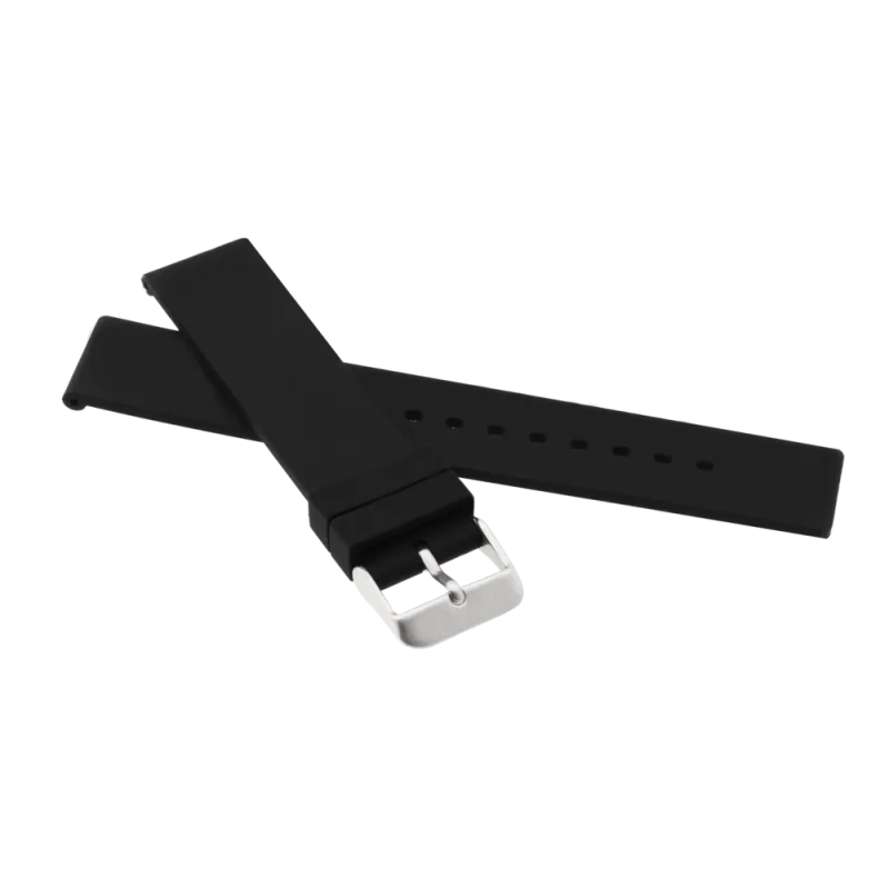 JVD Pánský černý silikonový řemínek na hodinky RP 118/14