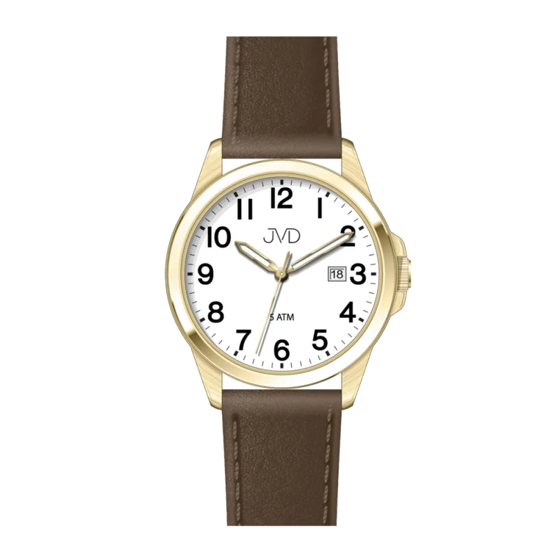 JVD Pánské ocelové náramkové pozlacené hodinky JVD J1131.8