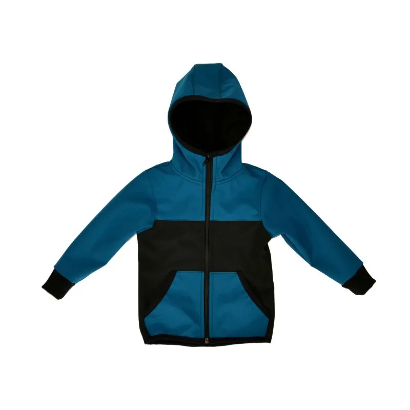 Softshellová bunda petrolej s čiernou zimná. veľ. 140-152