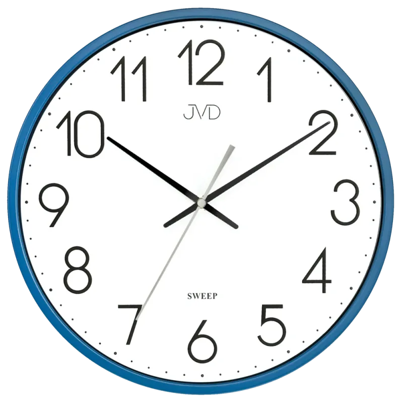 JVD Modré nástěnné tiché netikající hodiny JVD HX8016.4