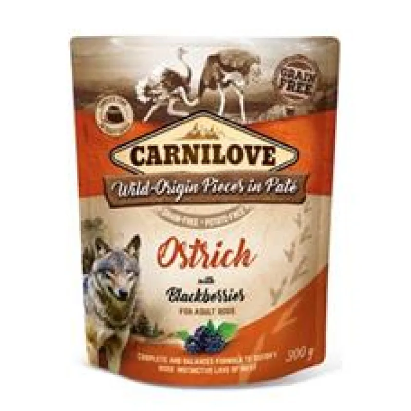 Carnilove Dog Pouch Paté Ostrich & Blackberries 300 g
