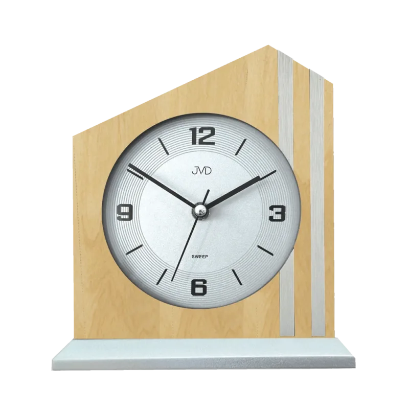 JVD Dřevěné netikající tiché stolní retro hodiny JVD HS24014/68