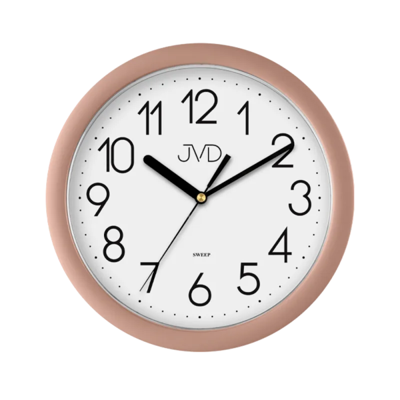 JVD Béžové plastové nástěnné netikající tiché hodiny JVD sweep HP612.24