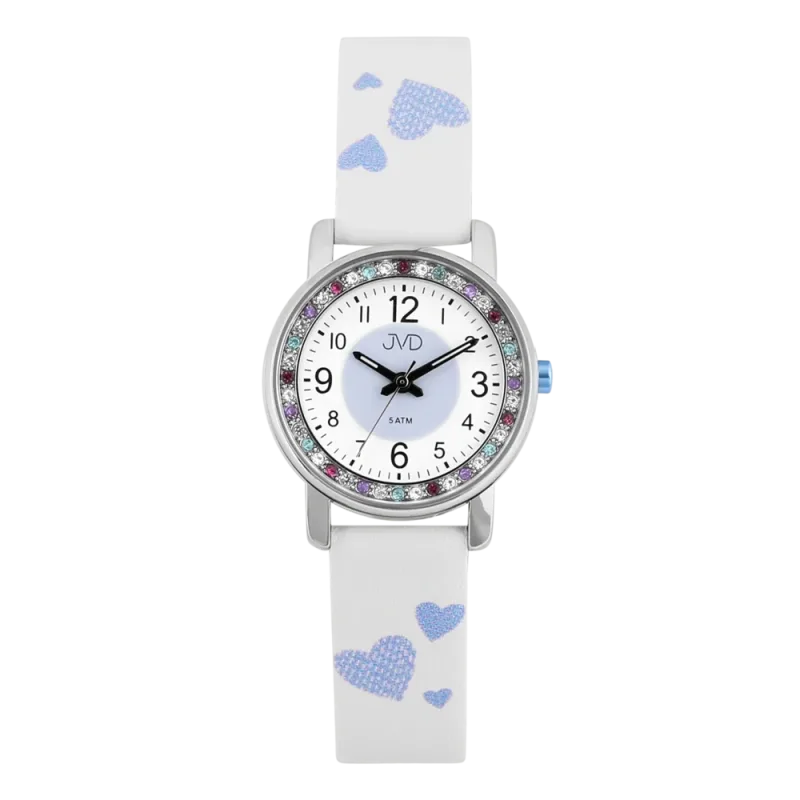 JVD Dětské srdíčkové dívčí náramkové hodinky JVD J7237.2