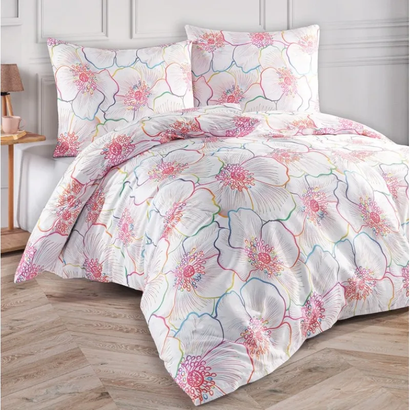 Saténové obliečky Bloom 160x200/2x70x80 cm