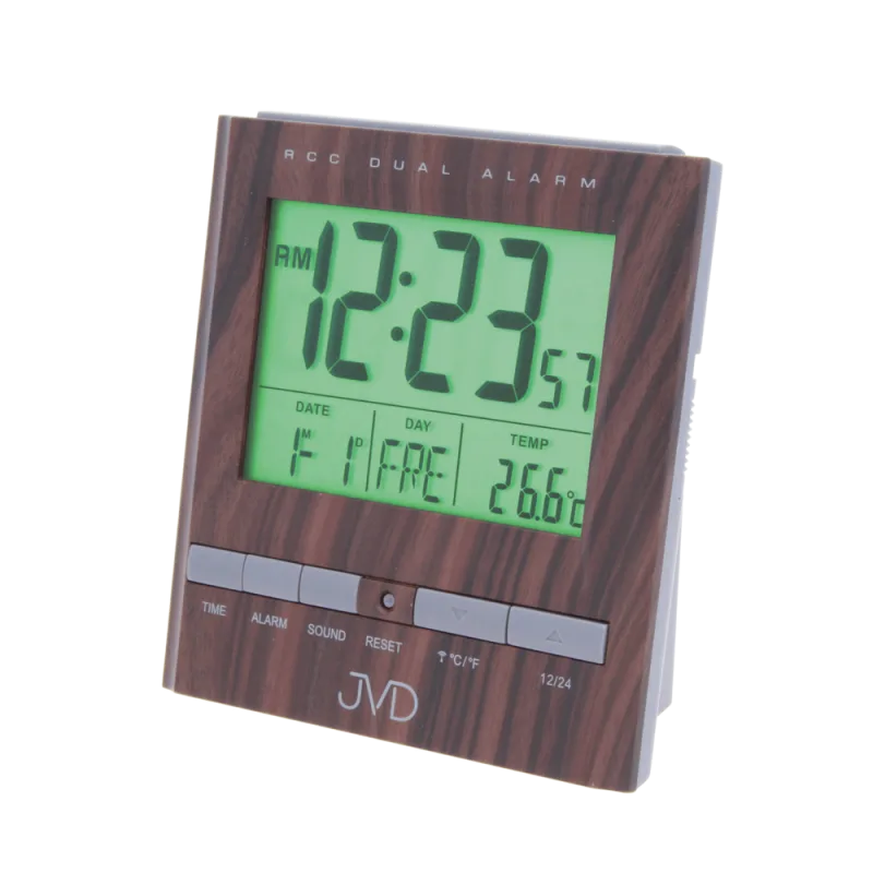 JVD Rádiem řízený digitální budík JVD RB92.3 s měřením vnitřní teploty