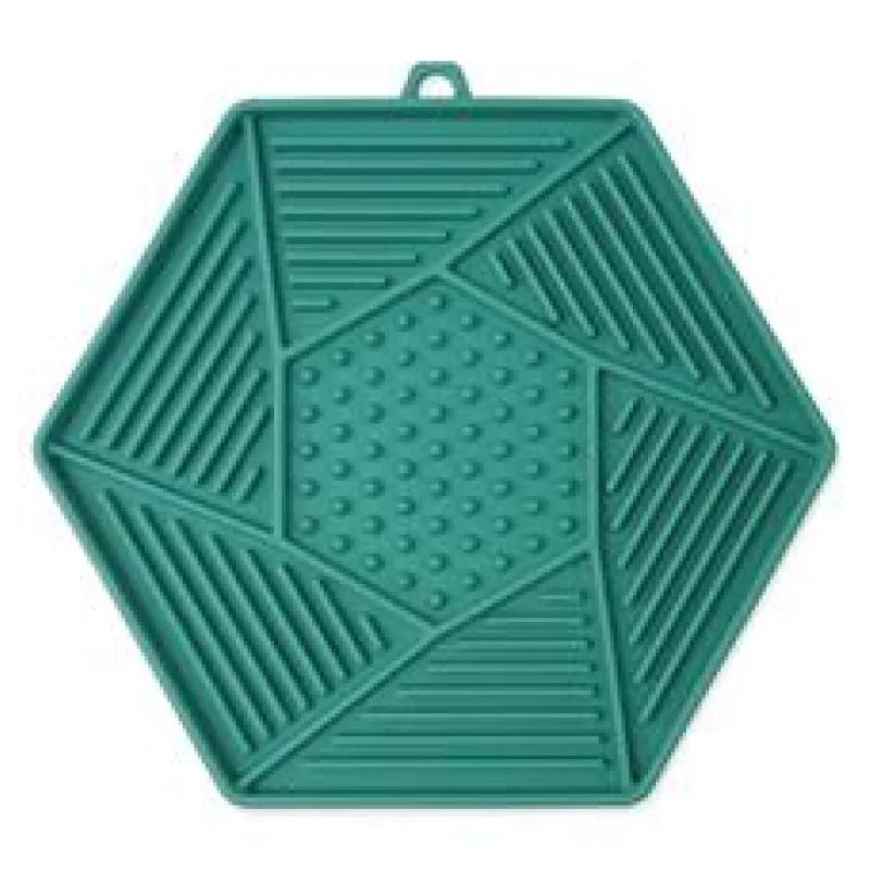 Podložka EPIC PET Lick & Snack lízací hexagon světle zelený 17 x 15cm