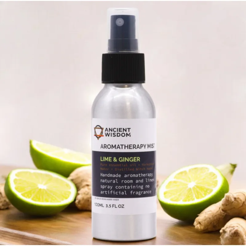 100ml Rozprašovač s Esenciálnymi Olejmi -Limetka & Zázvor