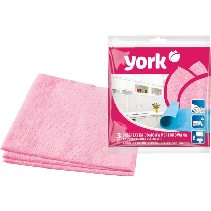 York 3020010 Perforovaná utierka ružová 34x35 cm