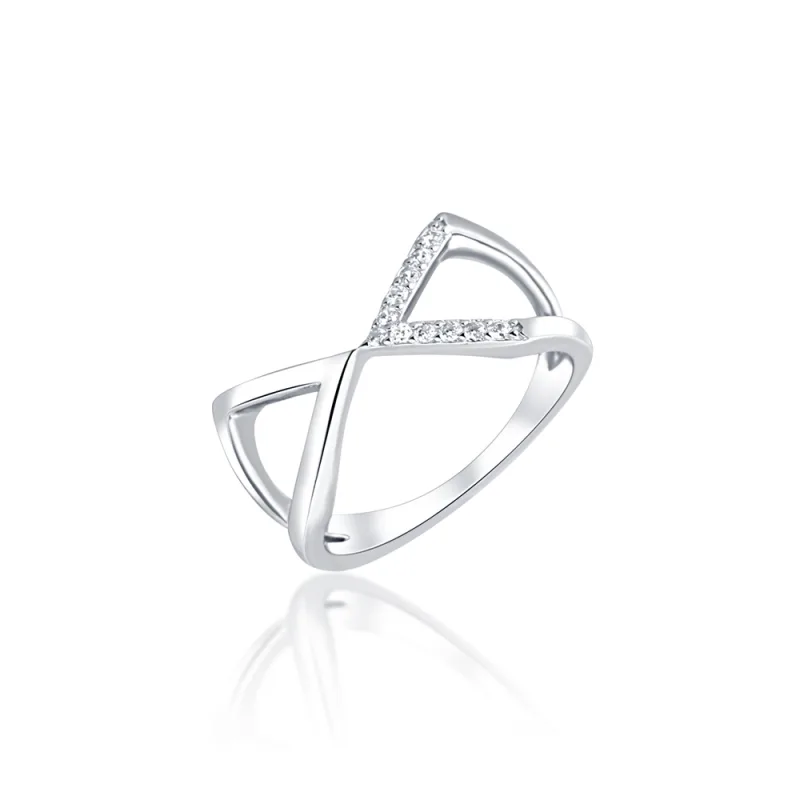 JVD Dámský stříbrný prsten se zirkony SVLR0645XE9BI51