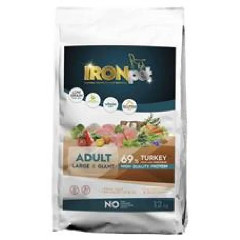 IRONpet Dog Adult Large & Giant Turkey (Krůta) 2 x 12 kg