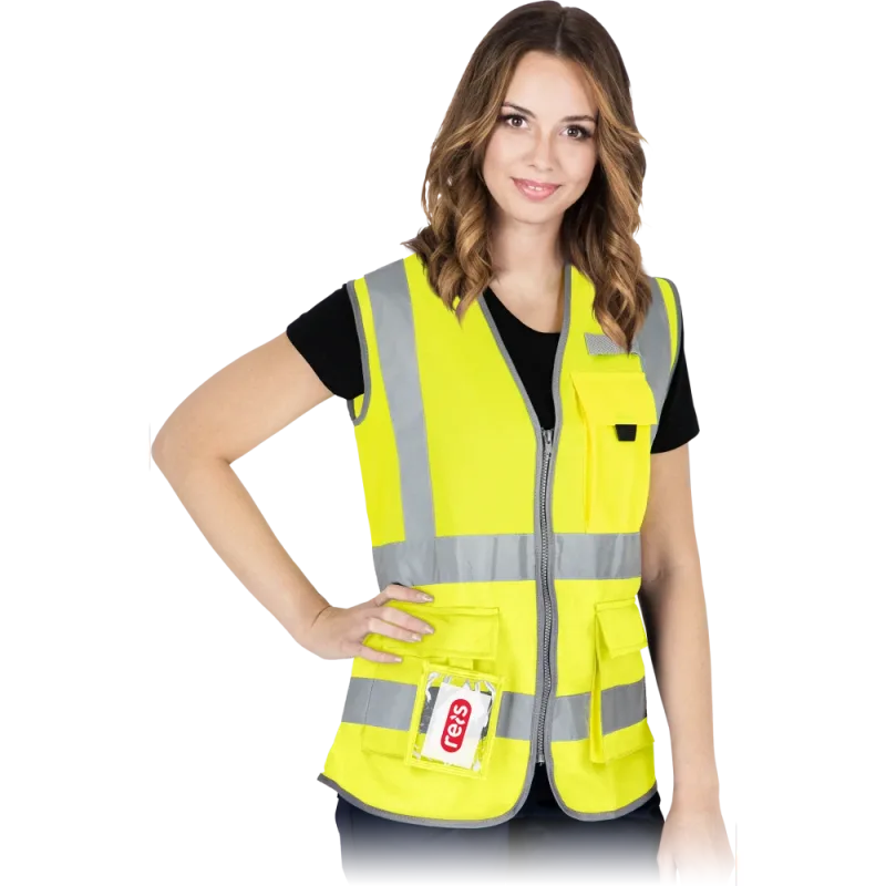 Reis KOS LADY HI-VIS Dámska výstražná vesta žltá S-3XL