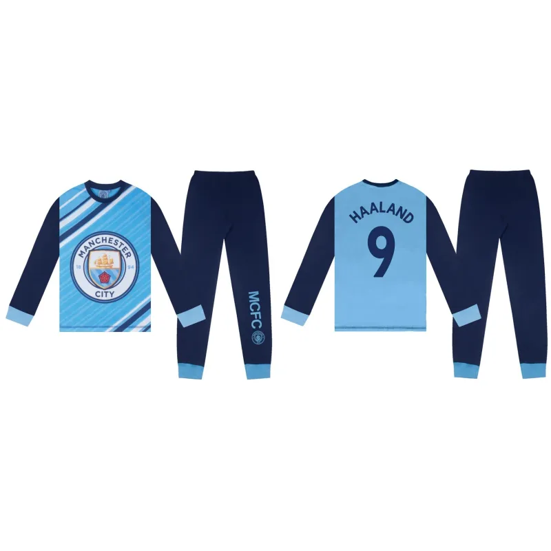 Manchester City Erling Haaland pyžamo modré detské - SKLADOM