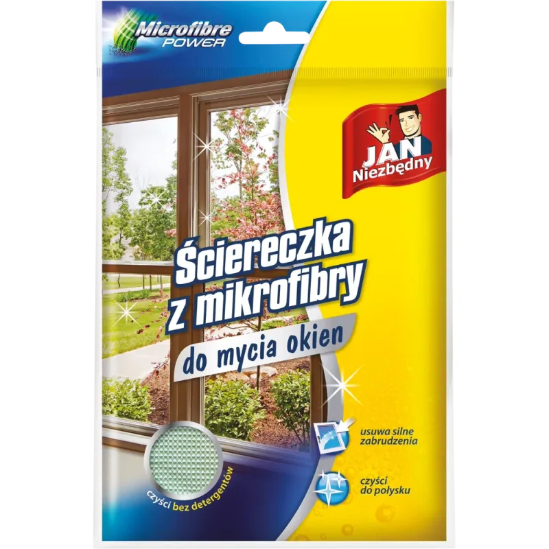 Jan Niezbedny OKN utierka z mikrovlákna na okná zelená 40X40