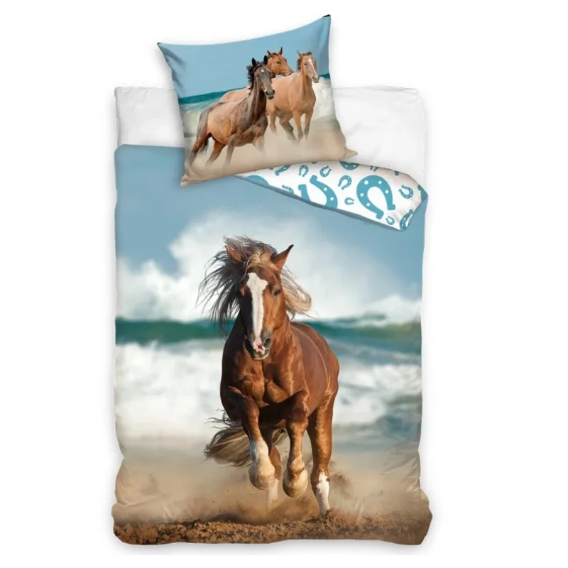 Bavlnené obliečky Kôň na Pobreží 140x200/70x90 cm