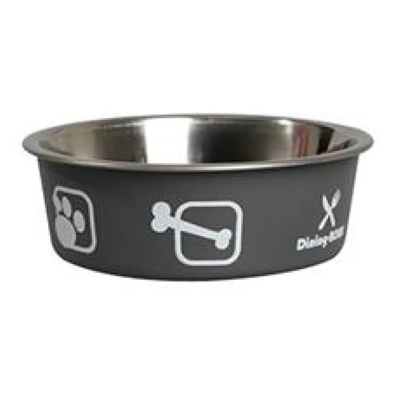 Karlie Miska nerezová s plastovým opláštěním šedá 14cm 450ml