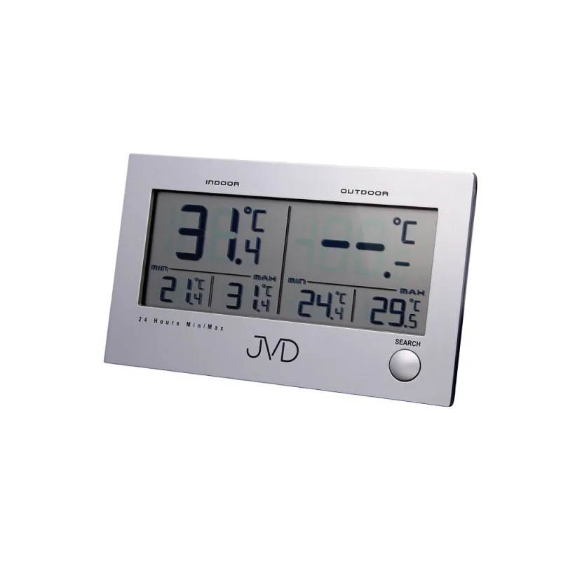 Digitální teploměr JVD T29 s venkovním čidlem a měřením vnitřní/venkovní teploty