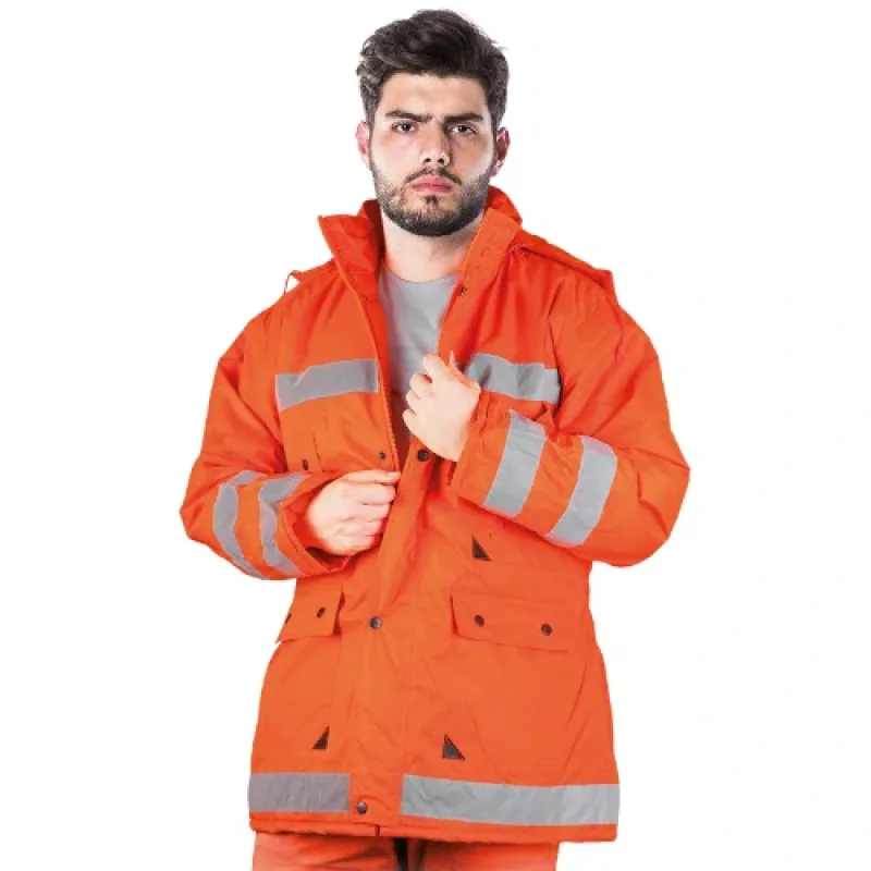 Reis ROAD Winter reflexná zimná bunda oranžová