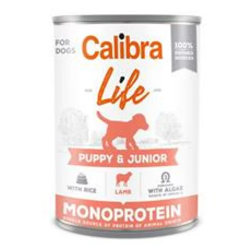 Calibra Dog Life  konz.Puppy&Junior Lamb&rice 6x400 g