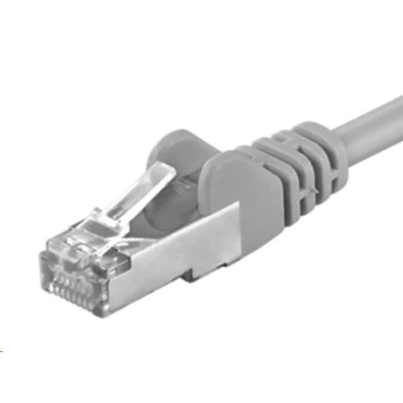 PREMIUMCORD Patch kábel CAT.6 F/ UTP, RJ45-RJ45, AWG 26 15 m sivá…