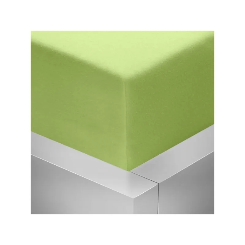 Jersey napínacie prestieradlo s lycrou - zelené jablko 175 g / m2 180x200 cm