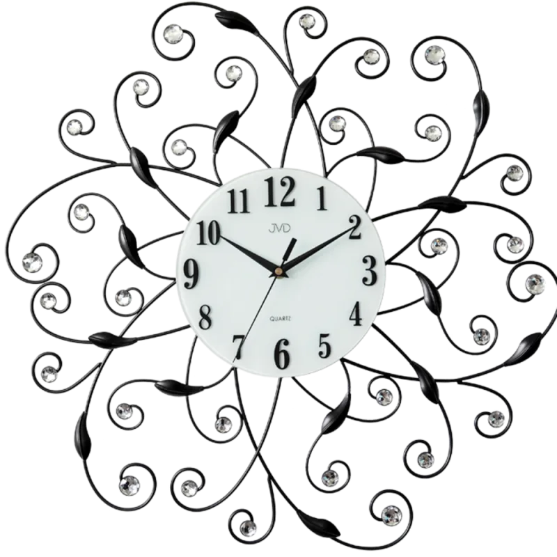 JVD Obrovské analogové designové kovové nástěnné hodiny JVD HJ96