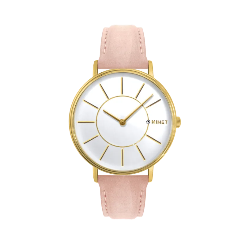 Růžové dámské hodinky MINET BROADWAY SOFT PINK MWL5039