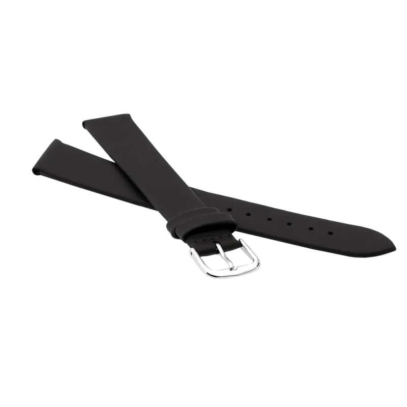 JVD Unisex černý kožený řemínek na hodinky R14801/16P