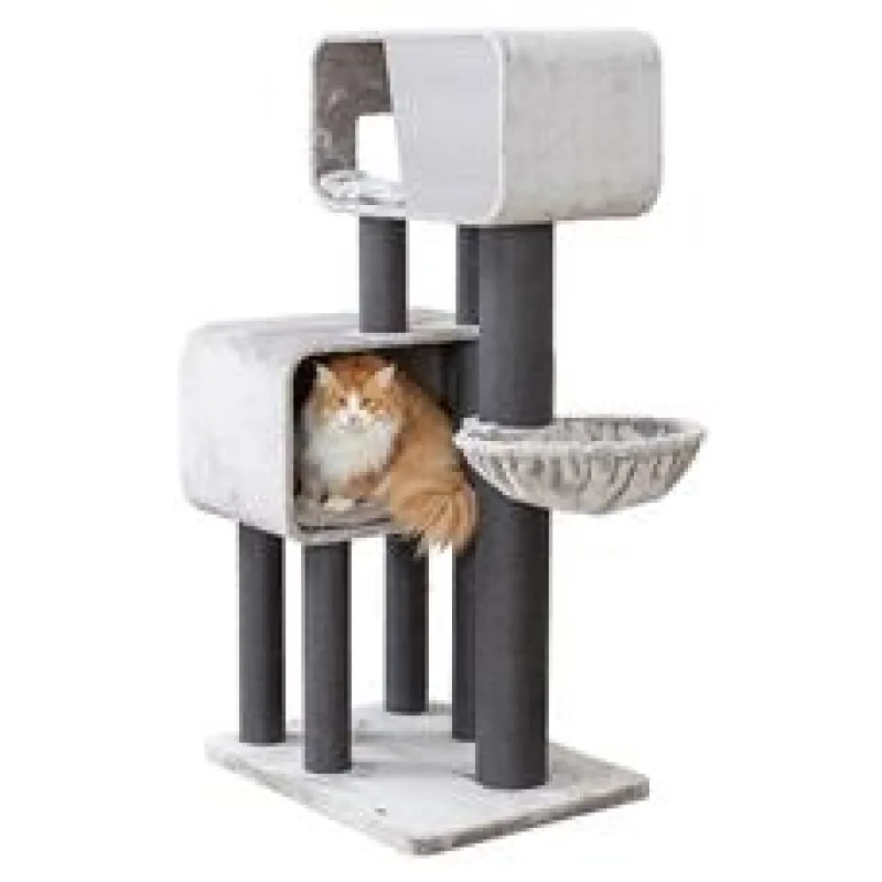 Škrabadlo RAFAEL XXL, 2 x jeskyně, hamaka, 156 cm, šedá 1 ks