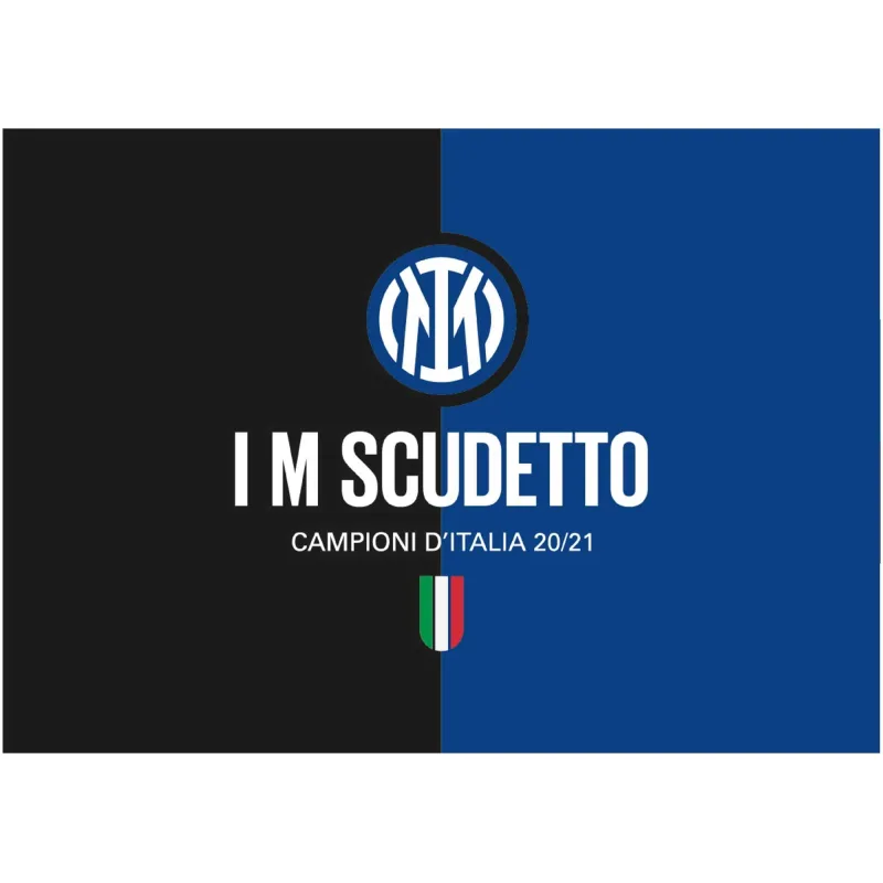 Inter Miláno - Inter Milan Champions 2021 - Scudetto vlajka